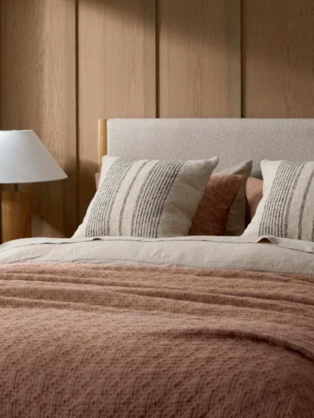 Parachute Taos Stripe Pillow Cover Natural With Soft Black Set Of Two